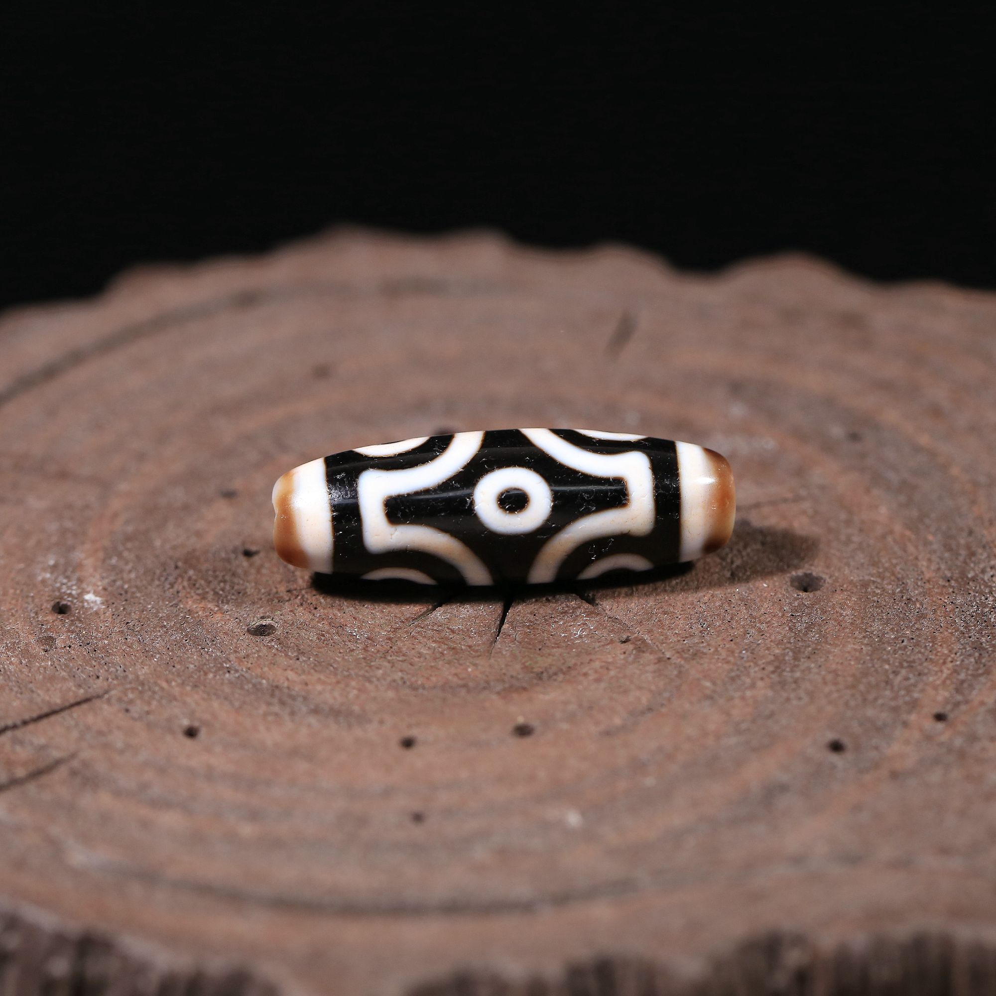 行运任晓攀臻品爆砂金刚十字六眼玛瑙天珠锁骨台湾天珠手工精品8