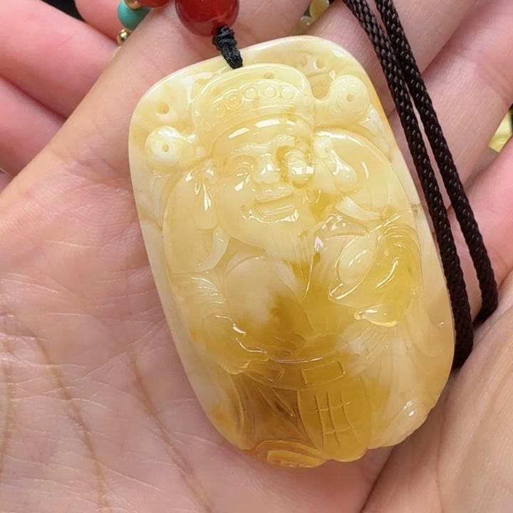 琥珀未镶嵌珠宝奇石吊坠