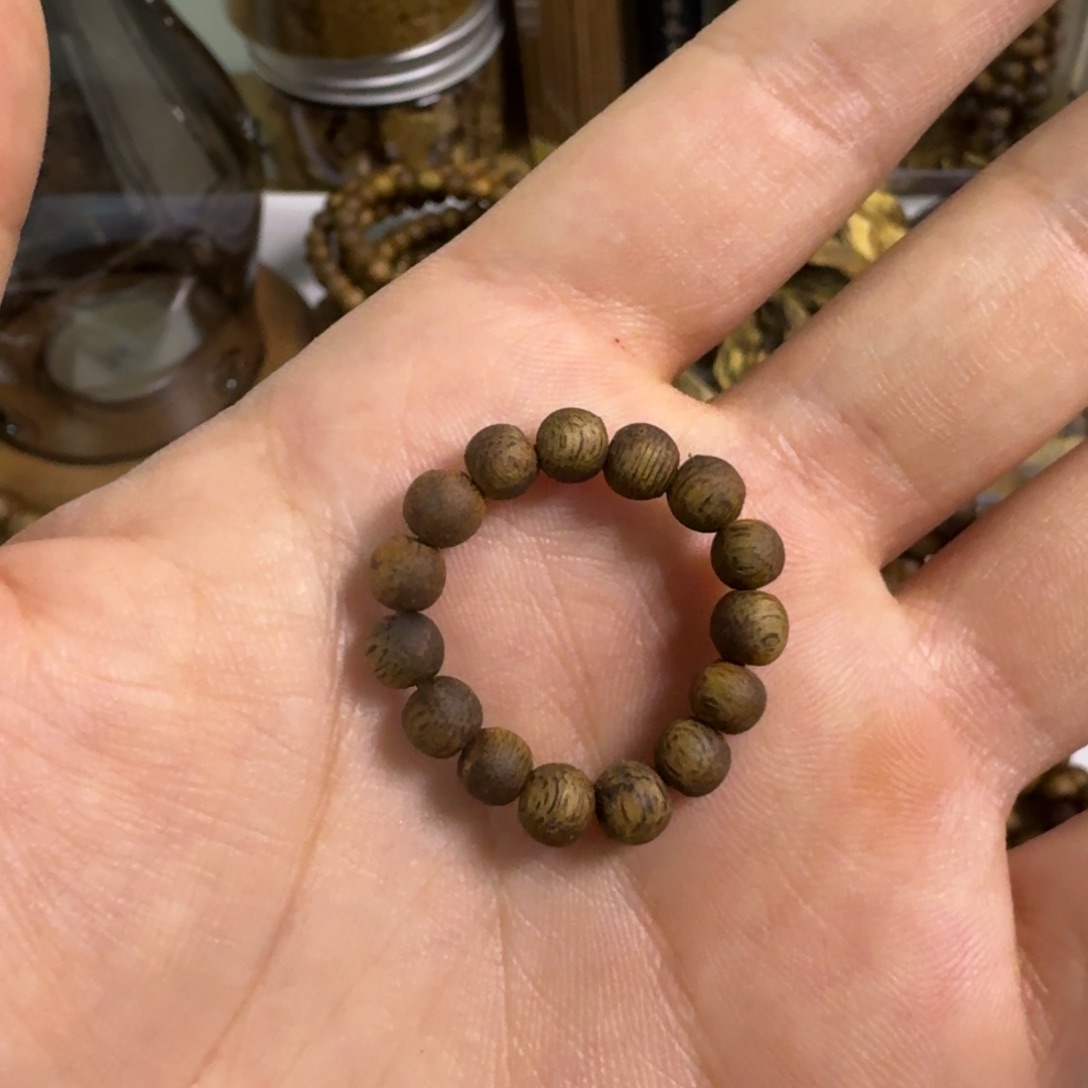 静***禅沉香碎屑沉香小戒指