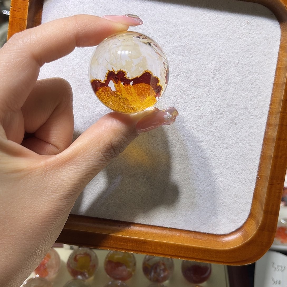 水晶球未镶嵌锦鲤33.6mm