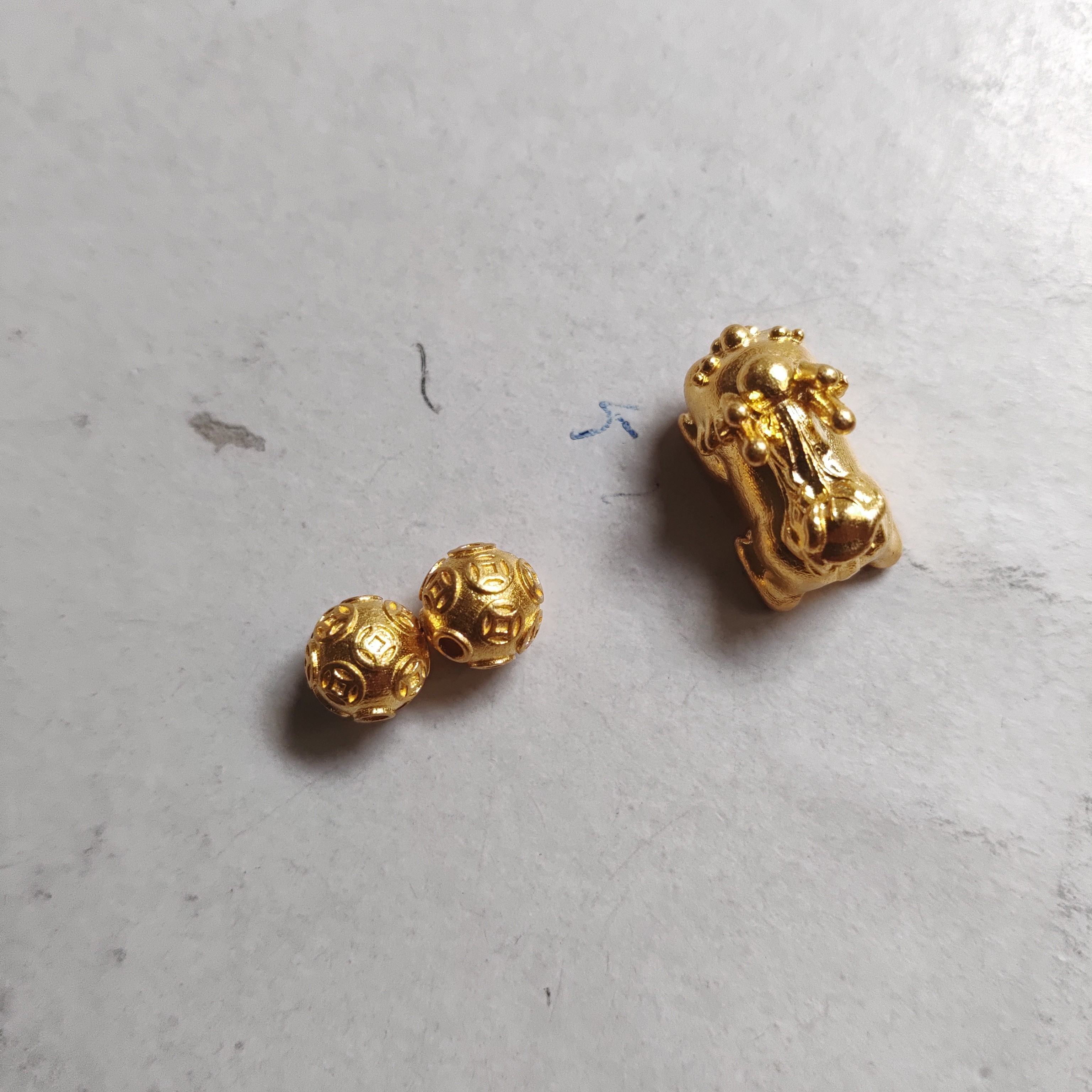 金元宝足金999貔貅珠子首饰