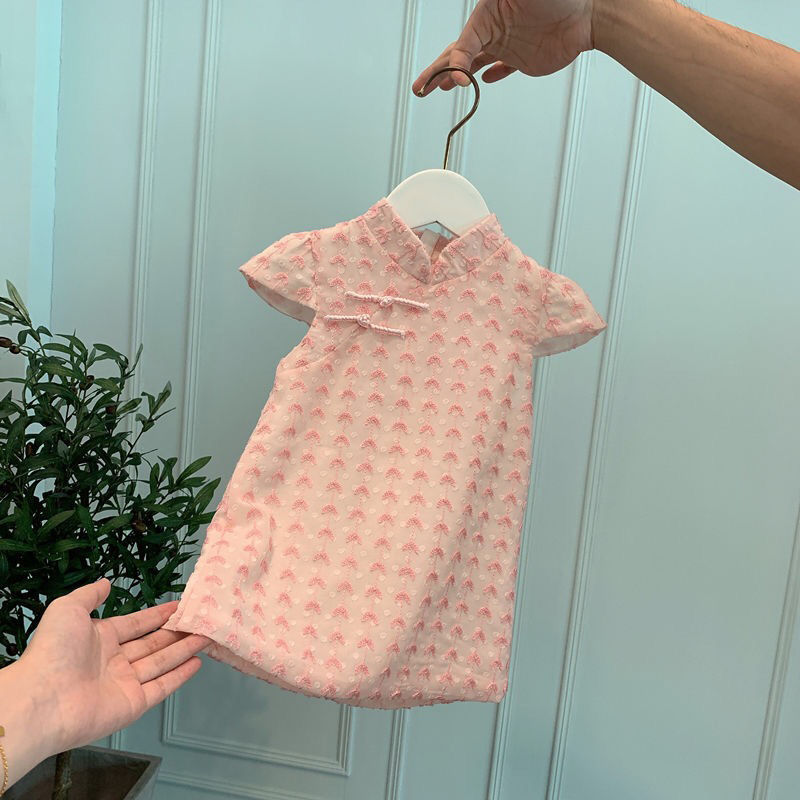 旗袍夏季薄款女童装女宝宝夏款裙子洋气公主裙中国风连衣裙