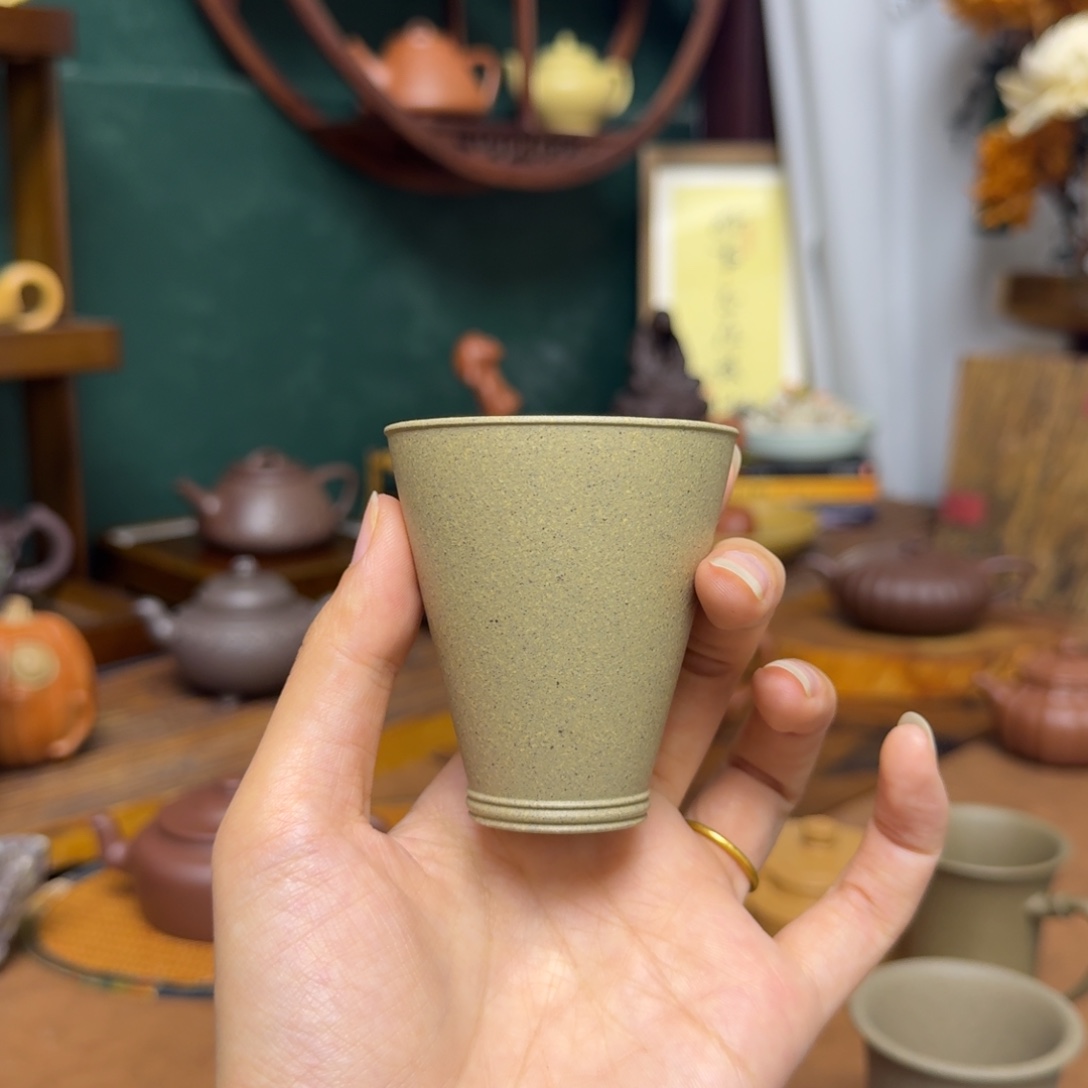 斗笠杯，原矿台西绿泥，50cc
