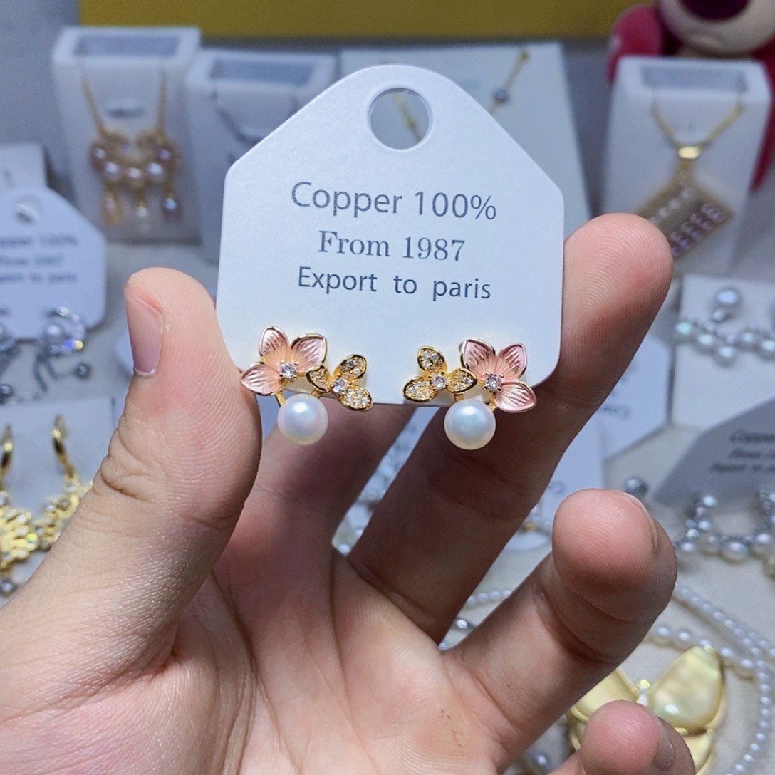 未镶嵌淡水珍珠耳饰