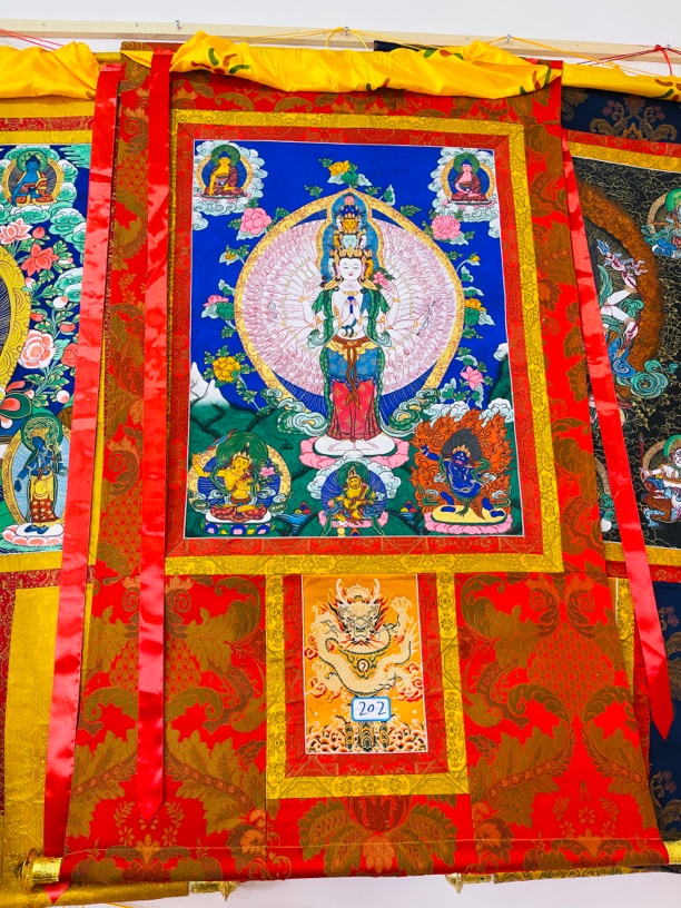 热贡精品唐卡千手观音手绘202