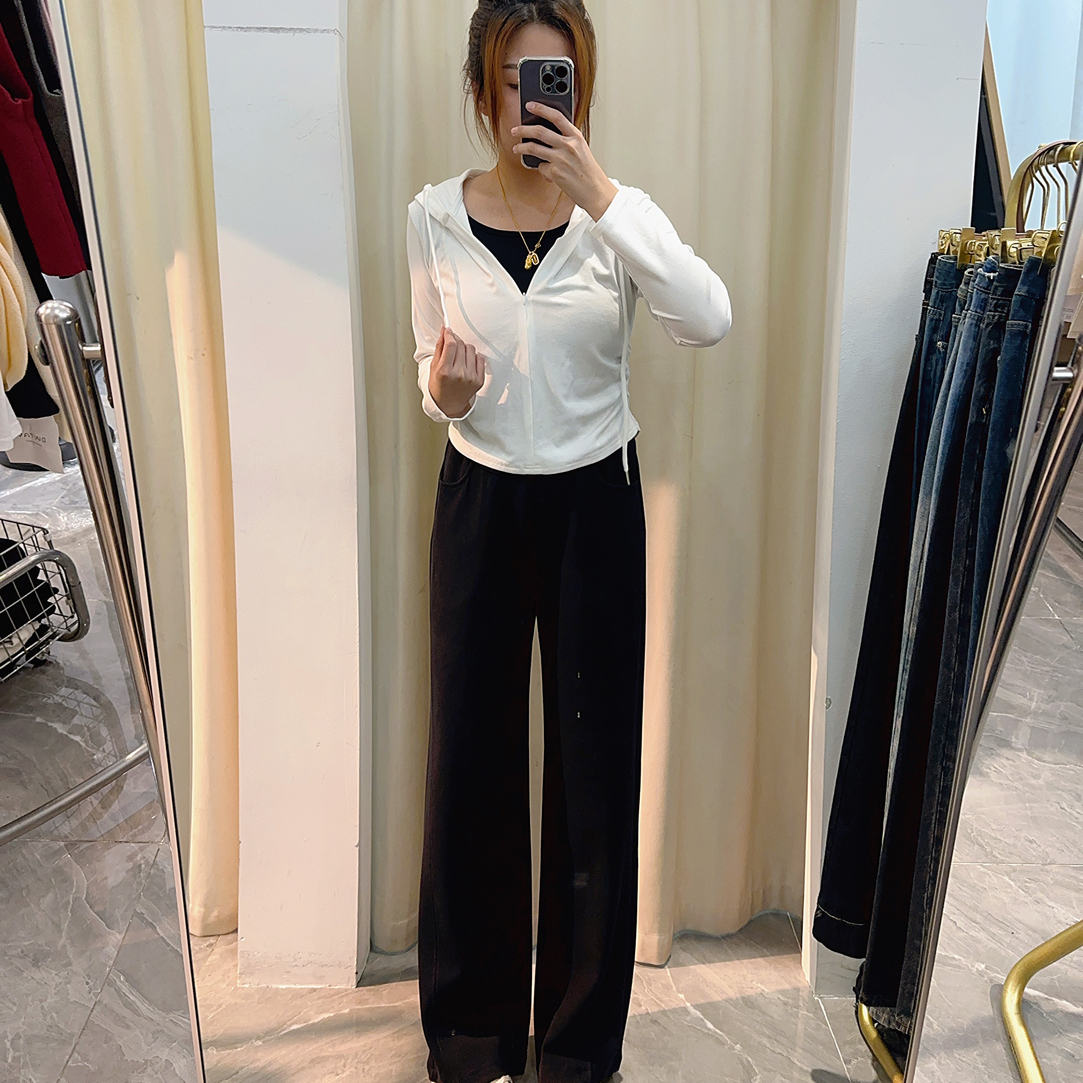 虹家（假两件半拉链）连帽长袖t恤2025新款爆款秋冬宽松打底衫上衣