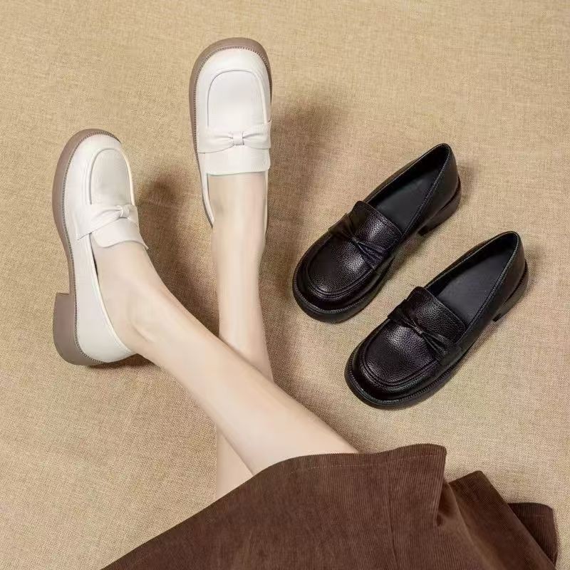 厚底乐福鞋女生包头拖鞋2025年松糕法式复古英伦风乐福鞋一脚