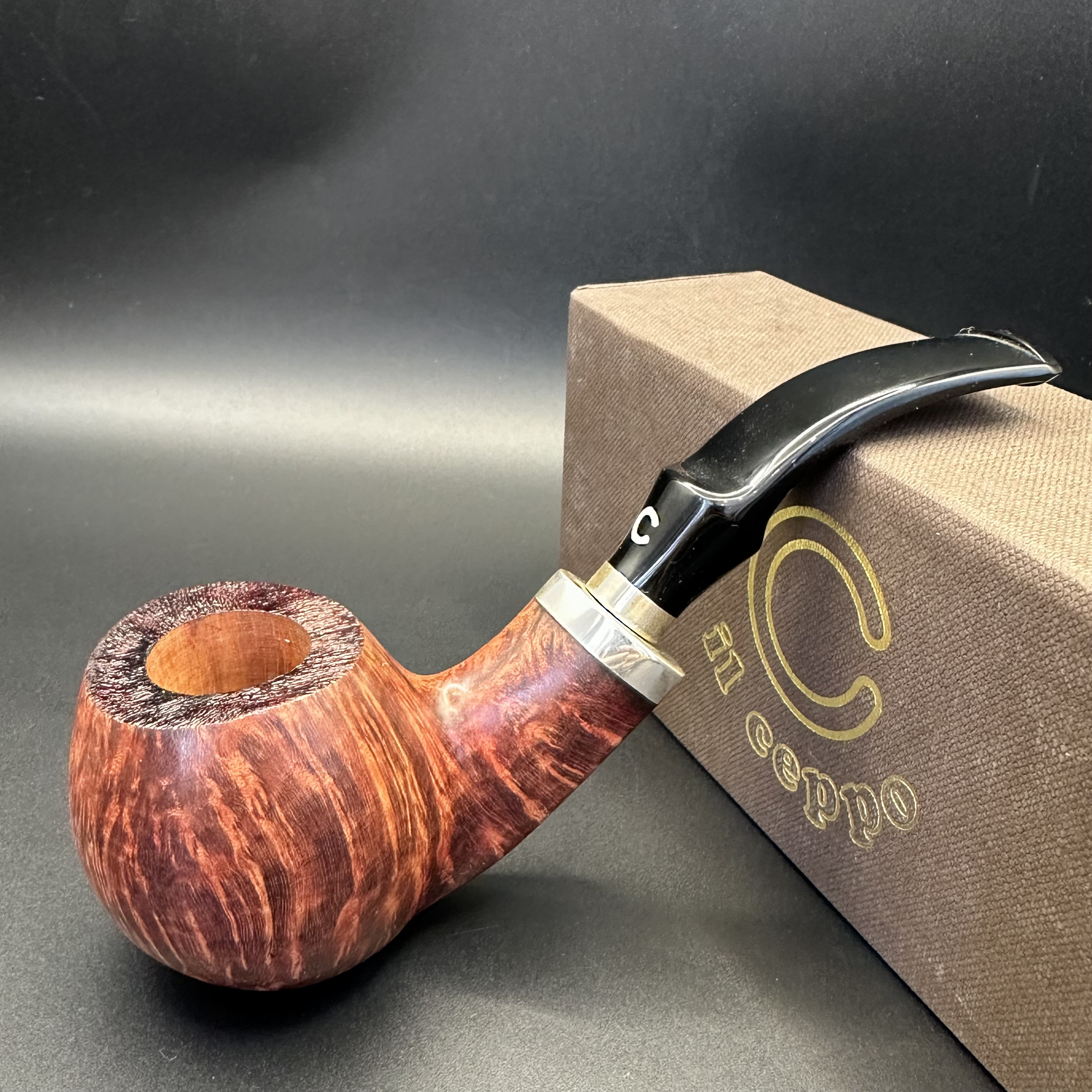 意大利奇博七级马鞍斗嘴石楠木烟斗烟具