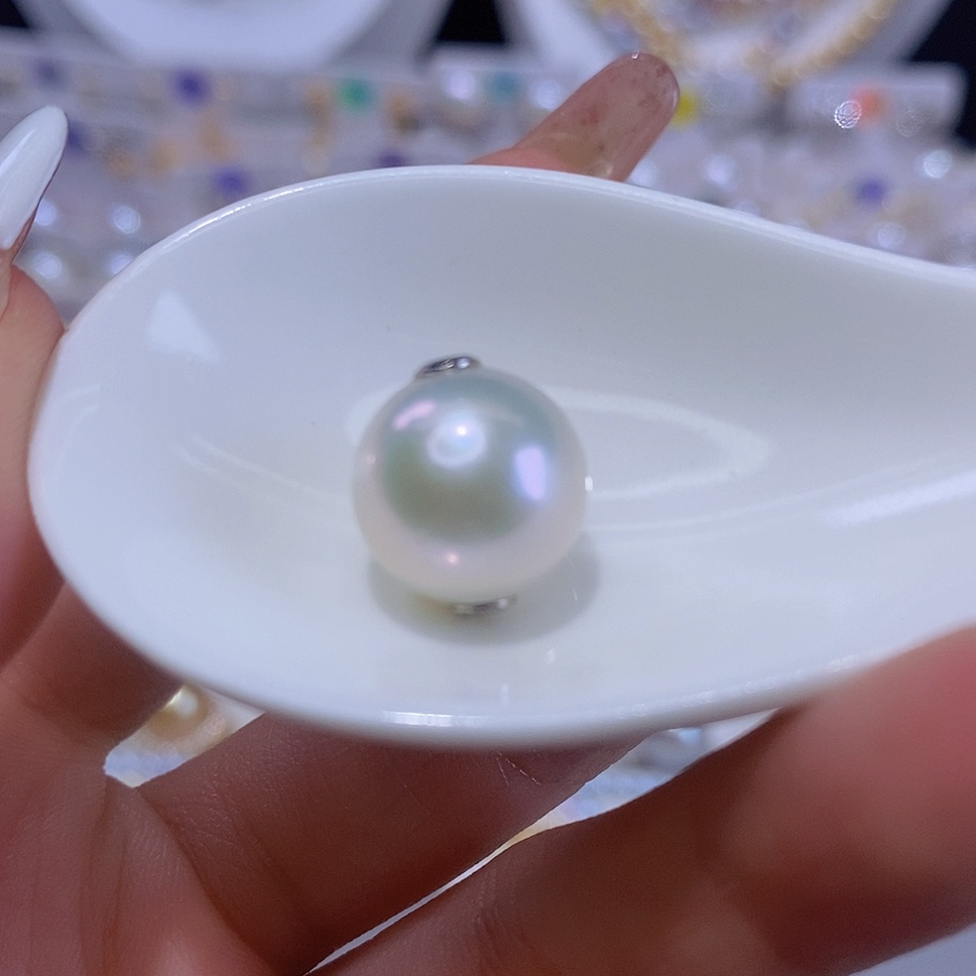 淡水珍珠银S925镶嵌颈饰