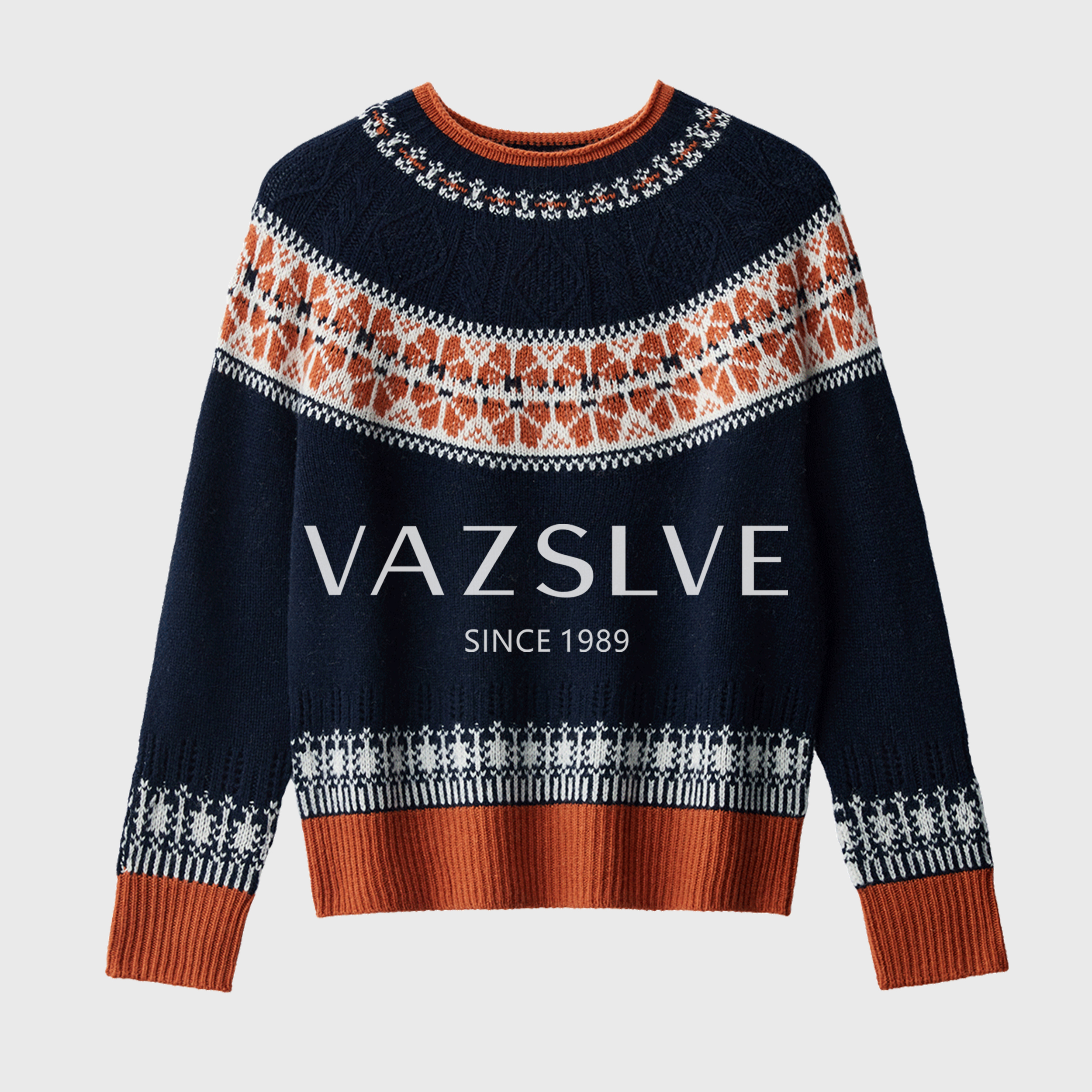 【VAZSLVE/全新奢品】捡漏 100%绵羊毛 费尔岛复古爆款毛衣 