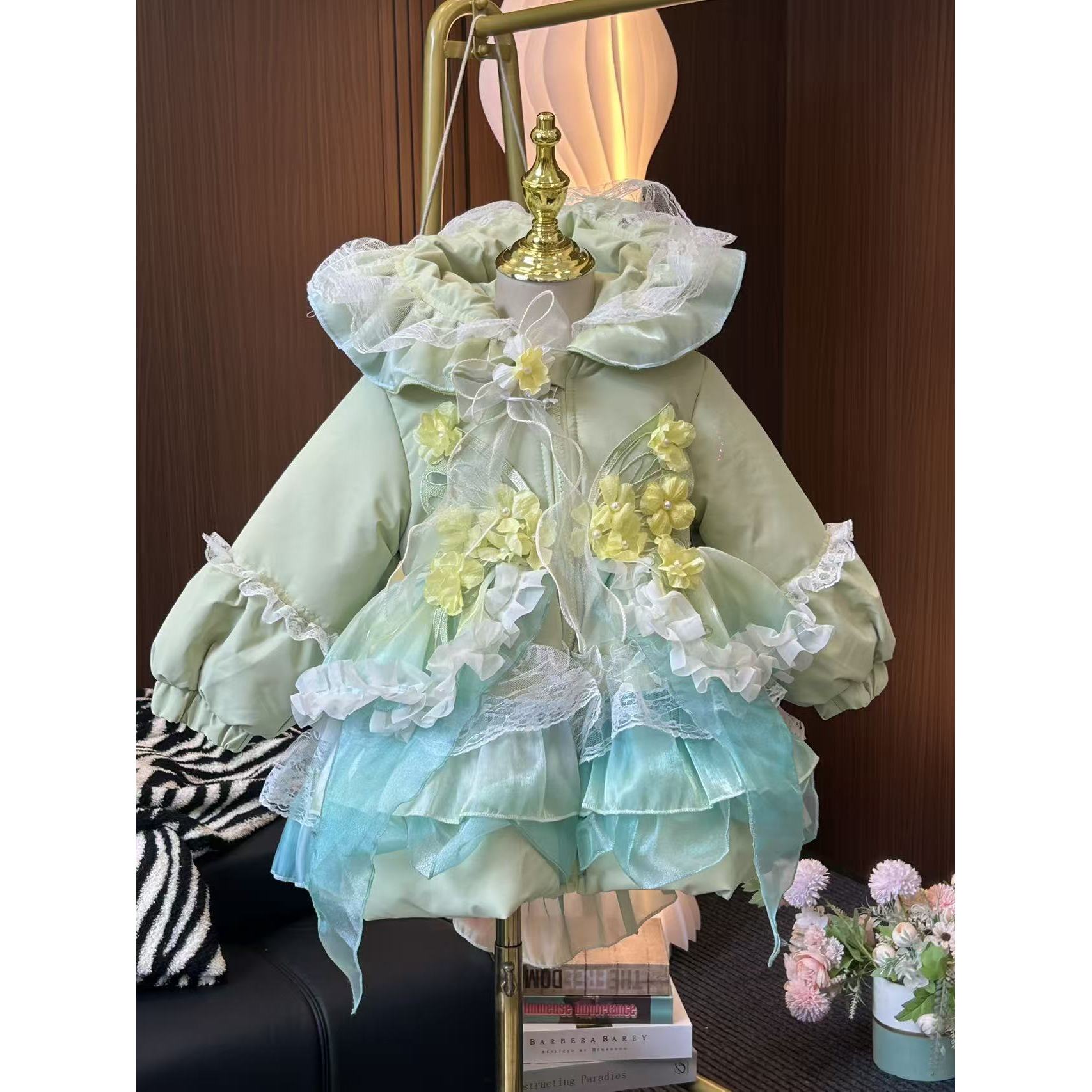 蝴蝶仙子女童宝宝洛丽塔棉服