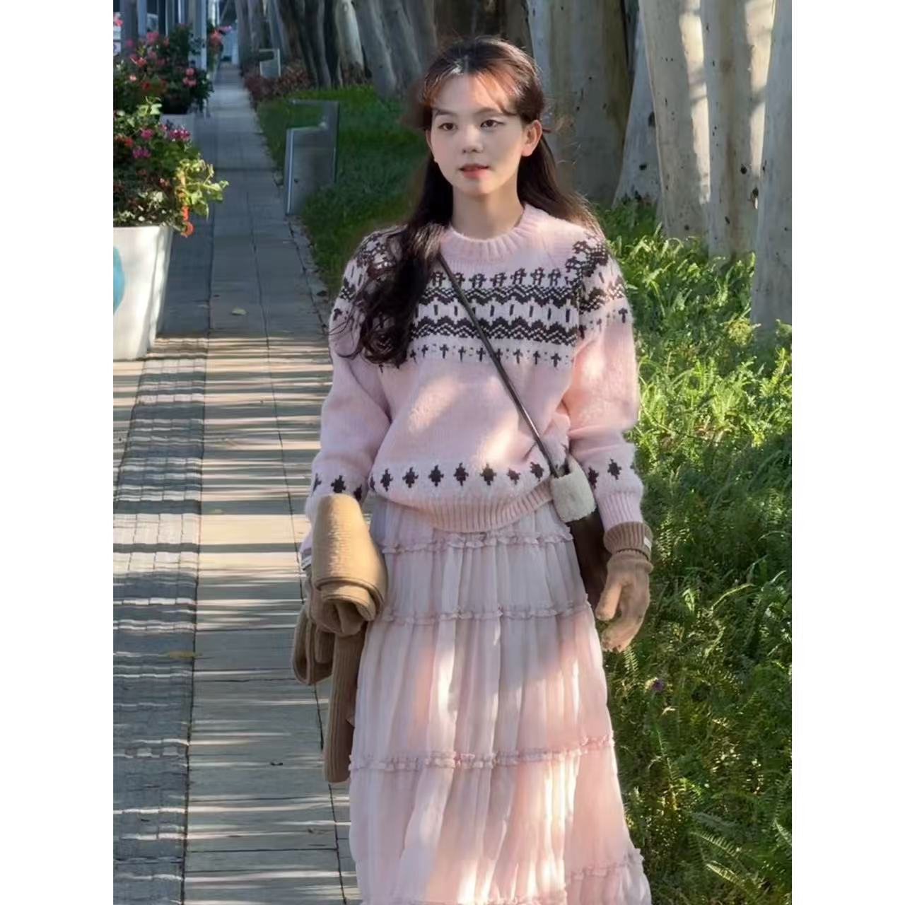 佳儿吖～秋冬必备经典费尔岛减龄保暖毛衣5058