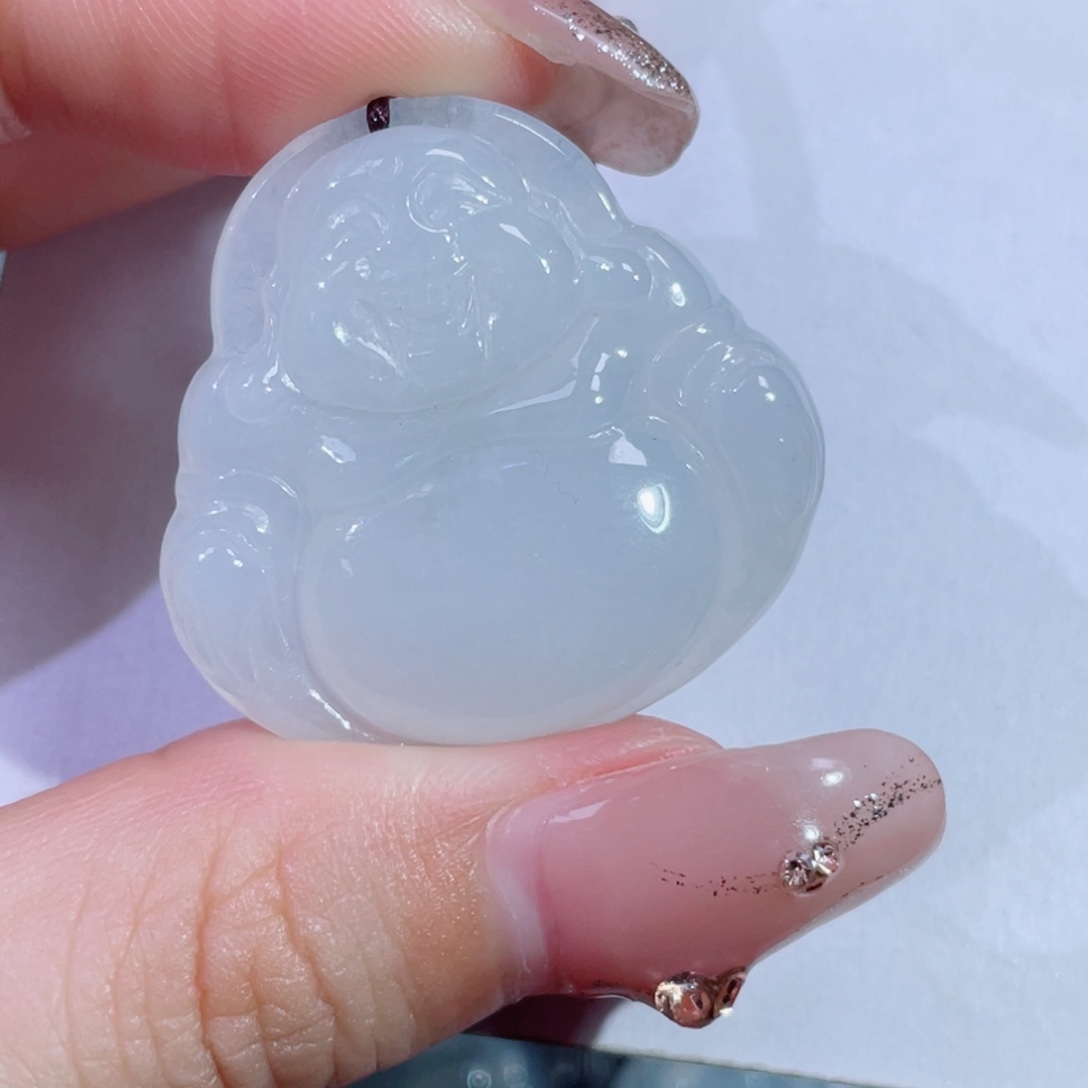 翡翠未镶嵌颈饰佛公