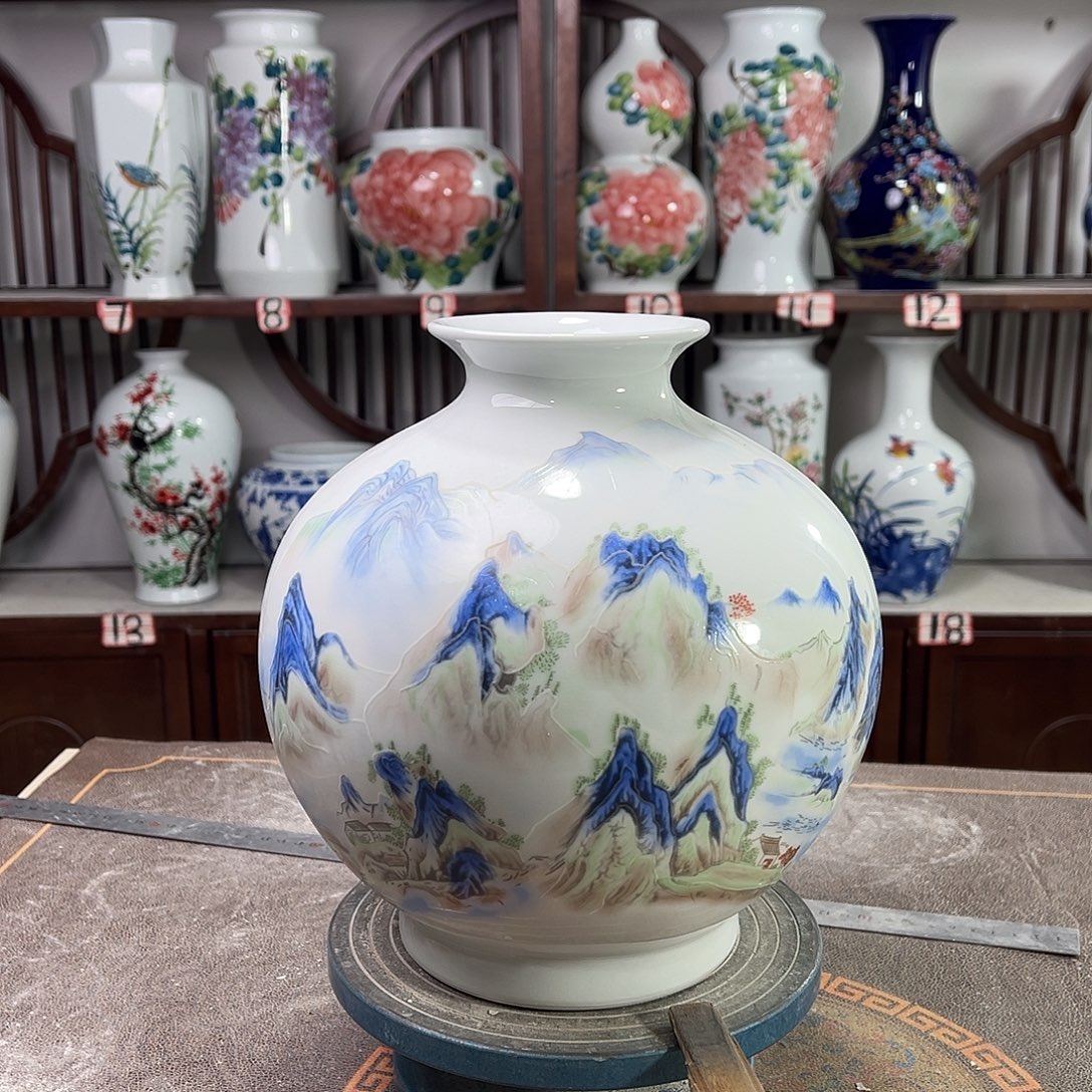 陶摆件景德镇陶瓷石千里