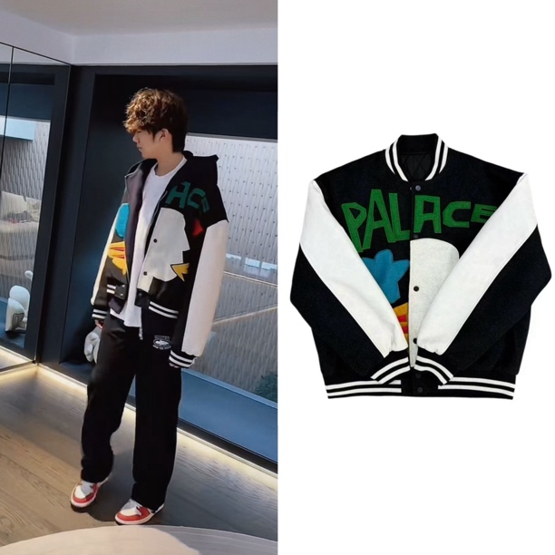 【子政同款】黑灰色拼接袖酷感美式加棉呢子时尚儿童棒球款外套363 