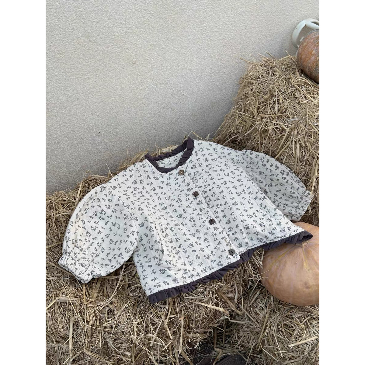 女童秋季外套2025新款洋气超好看森系花边领秋装女孩上衣