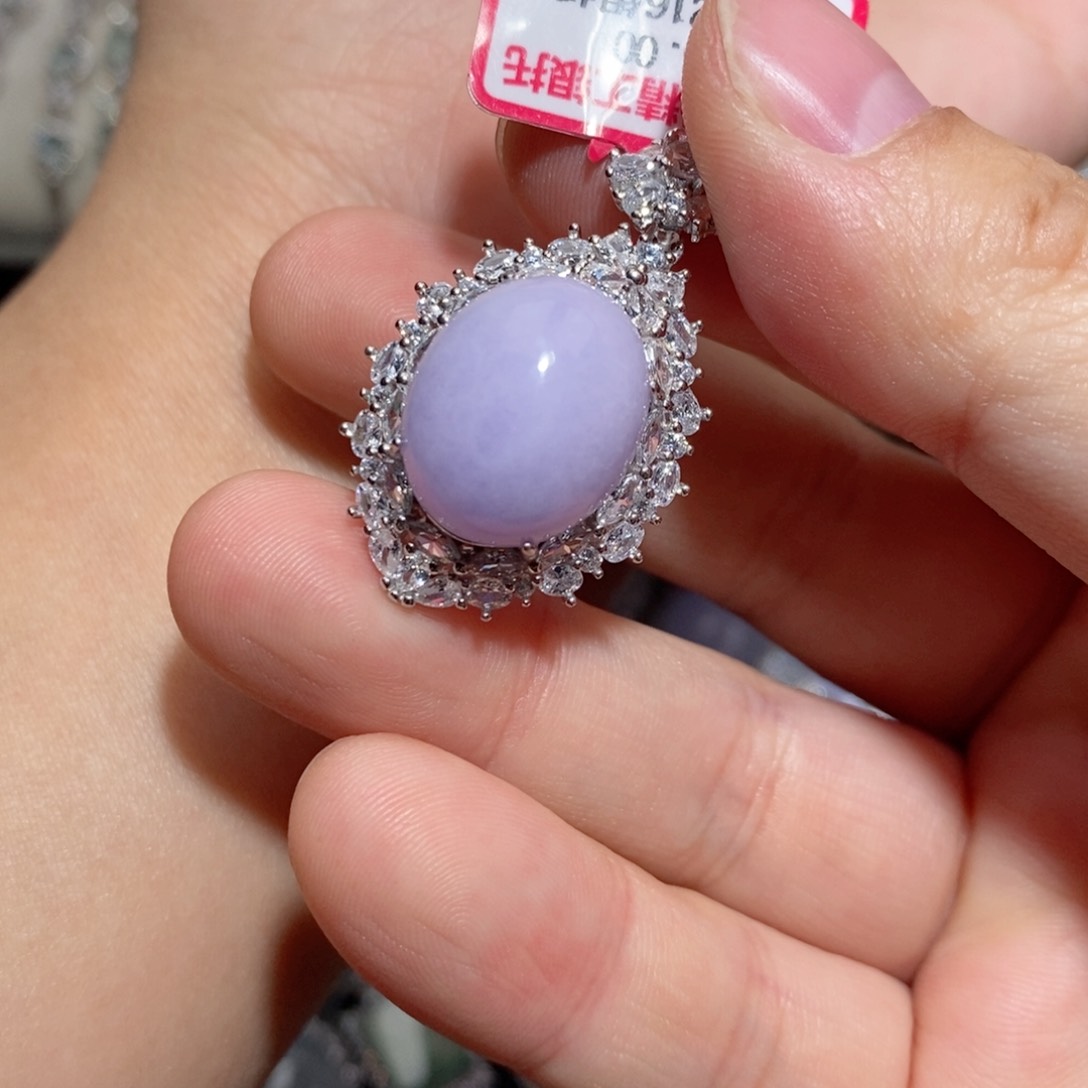 翡翠颈饰银S925镶嵌k k o lo