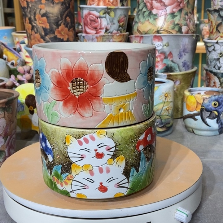 红陶景德镇艺术手绘作品