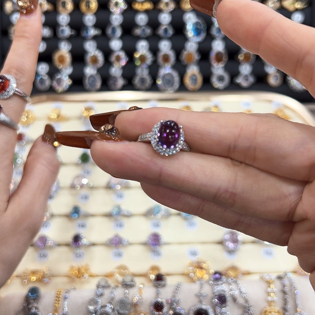 水晶金色拖不保色介意慎拍银托不掉色银S925镶嵌免****.