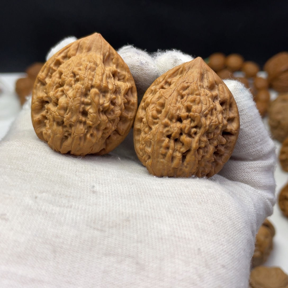 文玩核桃把件33官帽全品无修