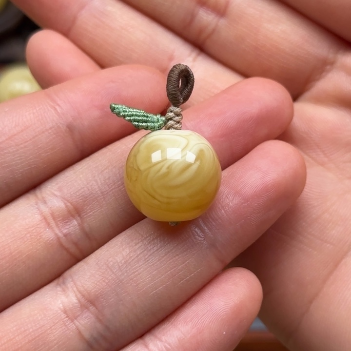 琥珀未镶嵌珠宝奇石蜜蜡苹果珠