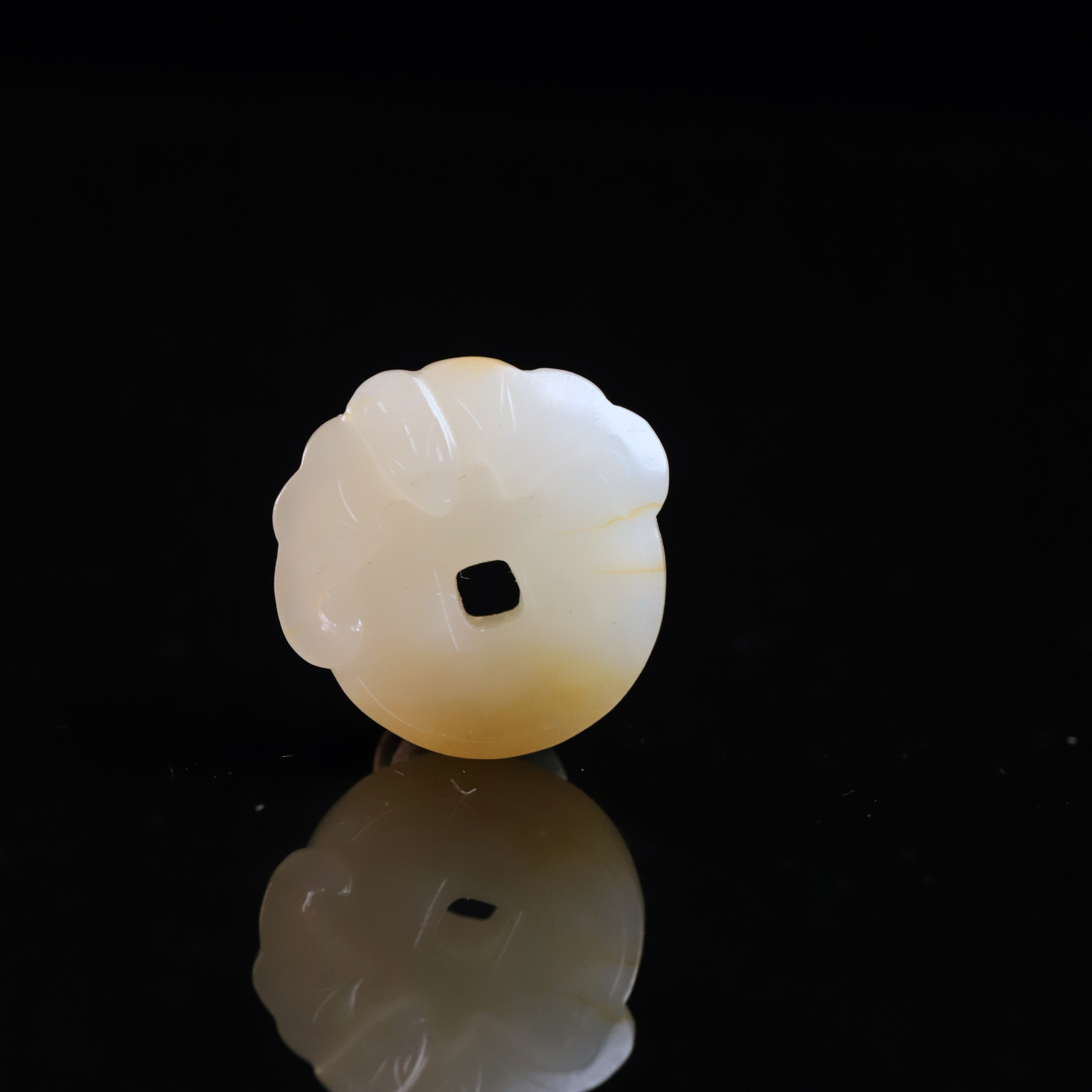 清代和田玉福到眼前挂坠-NX