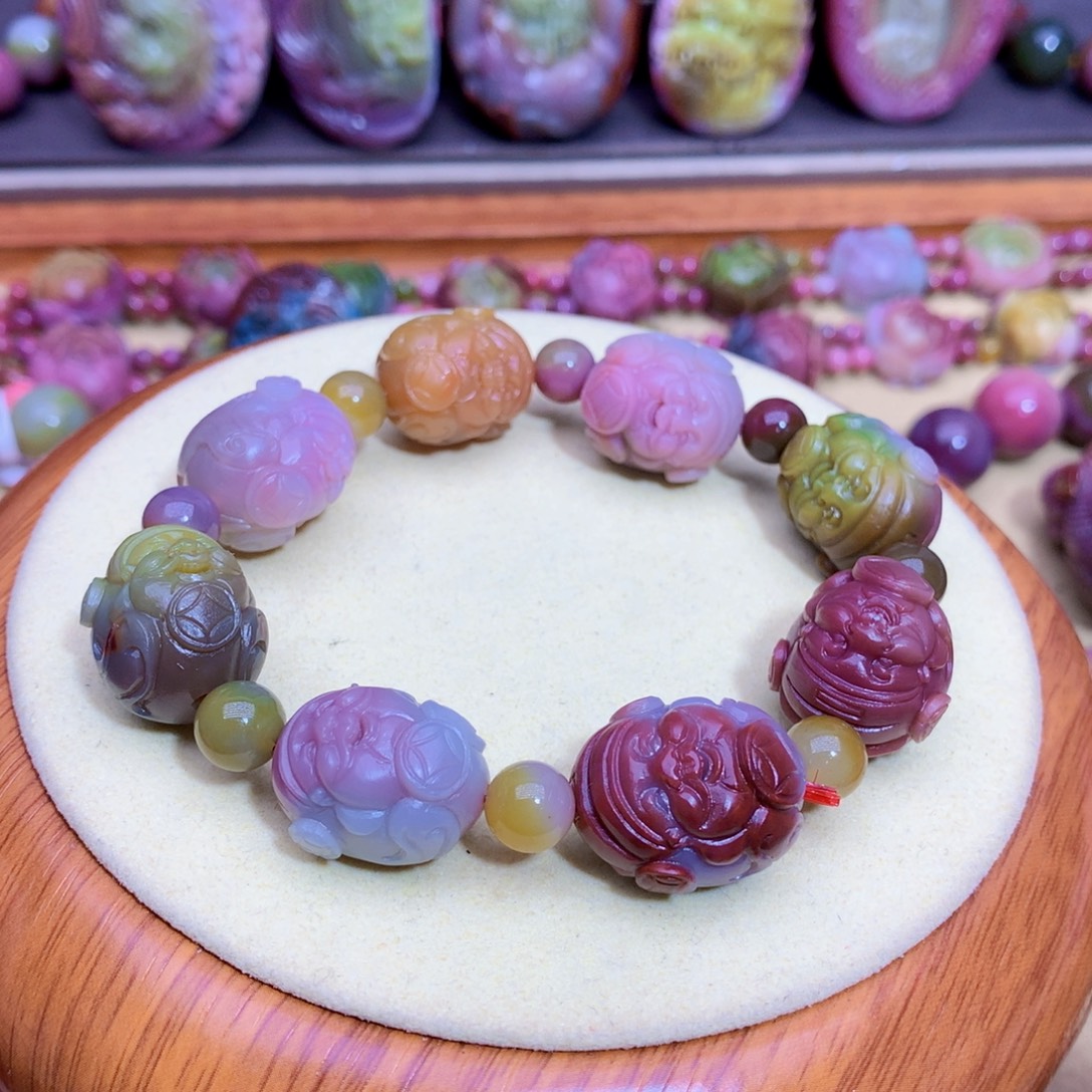 玛瑙未镶嵌手链盐源