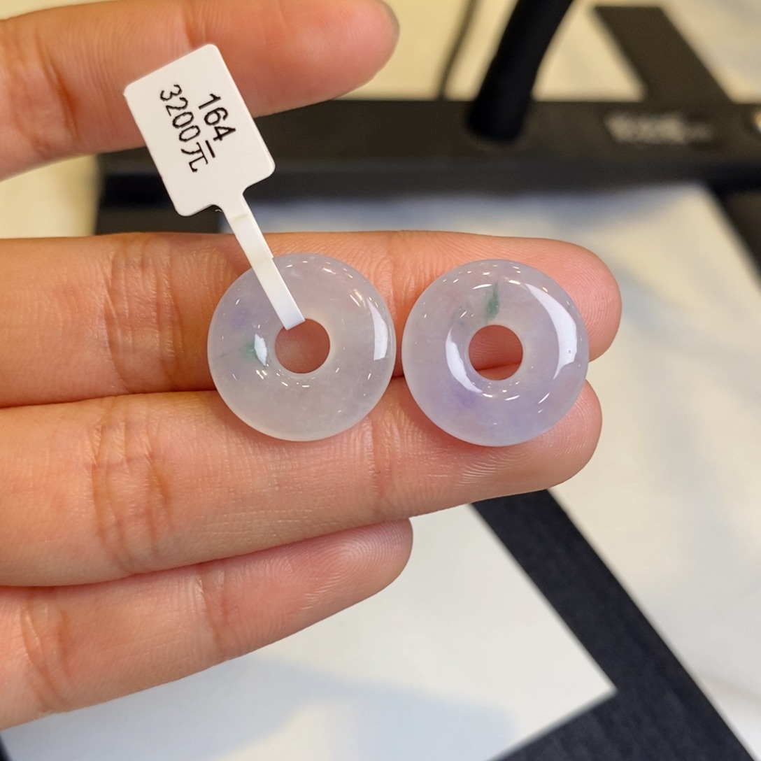 翡翠耳饰未镶嵌裸石甜甜圈