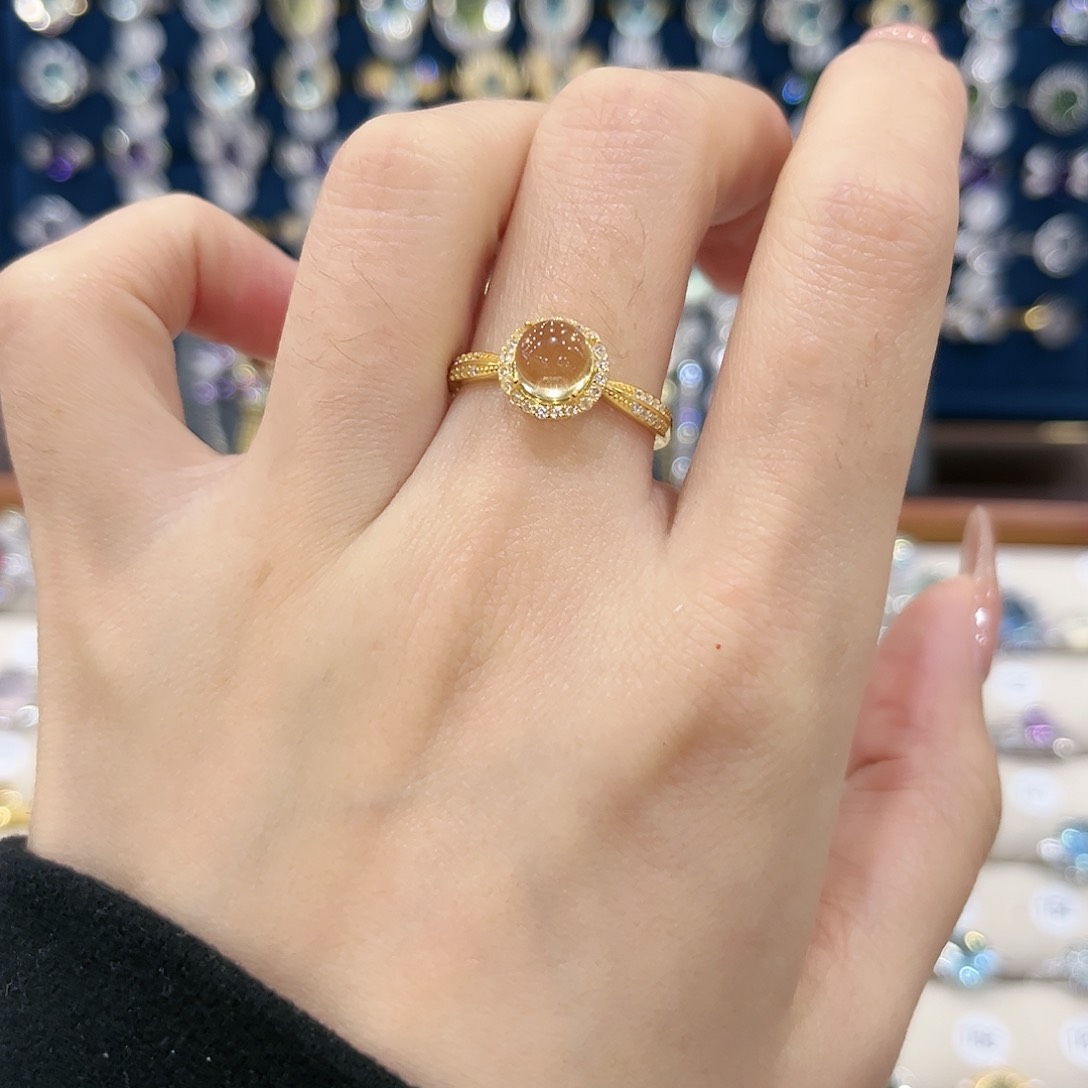 水晶女款银S925镶嵌戒指