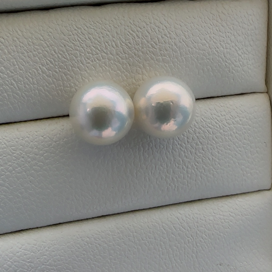 银S925镶嵌淡水珍珠耳饰