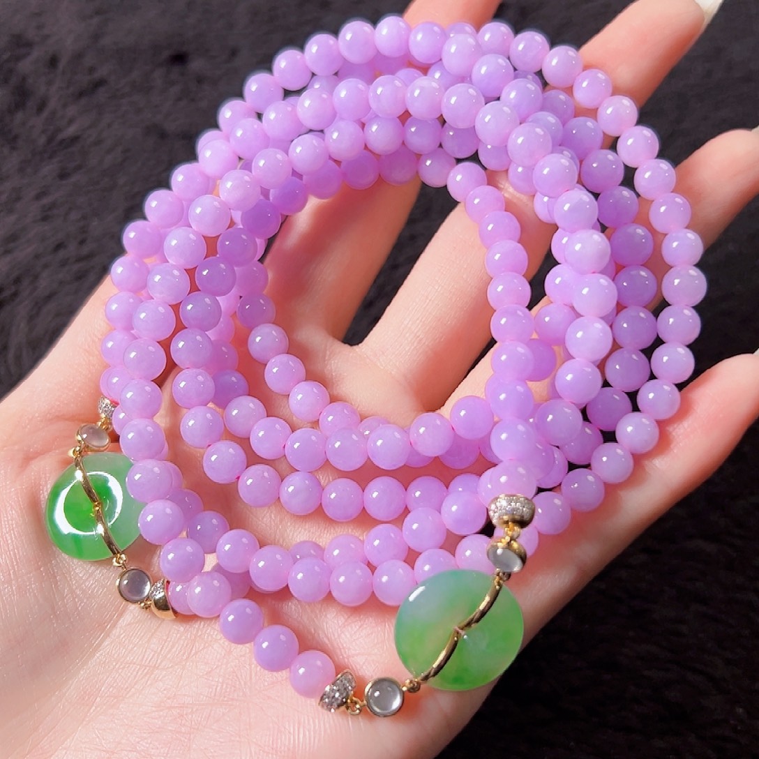 翡翠18K金镶嵌颈饰签收后24小时鉴赏期，过时不退