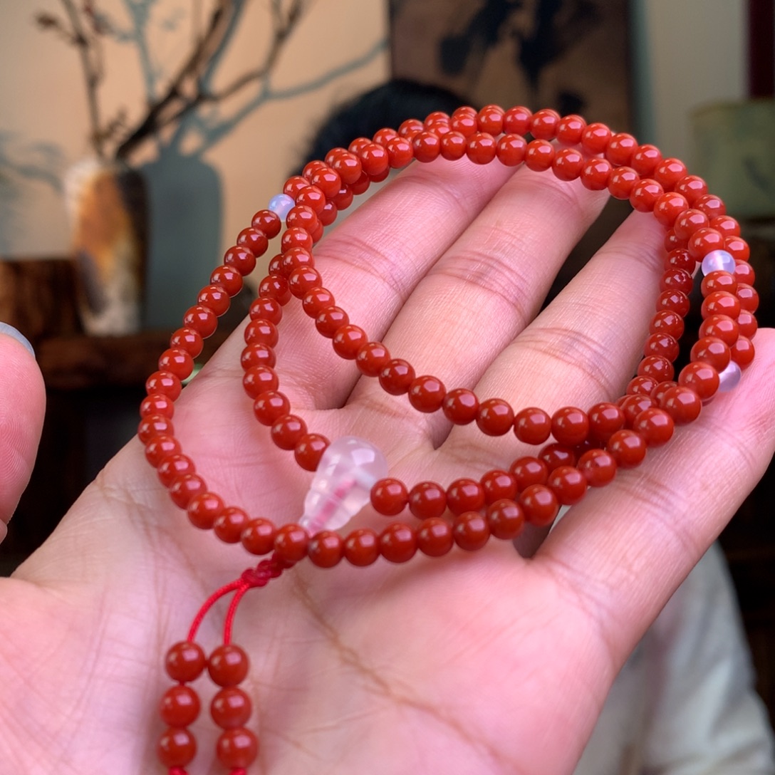 南红玛瑙未镶嵌南红玛瑙锦红卡4头货