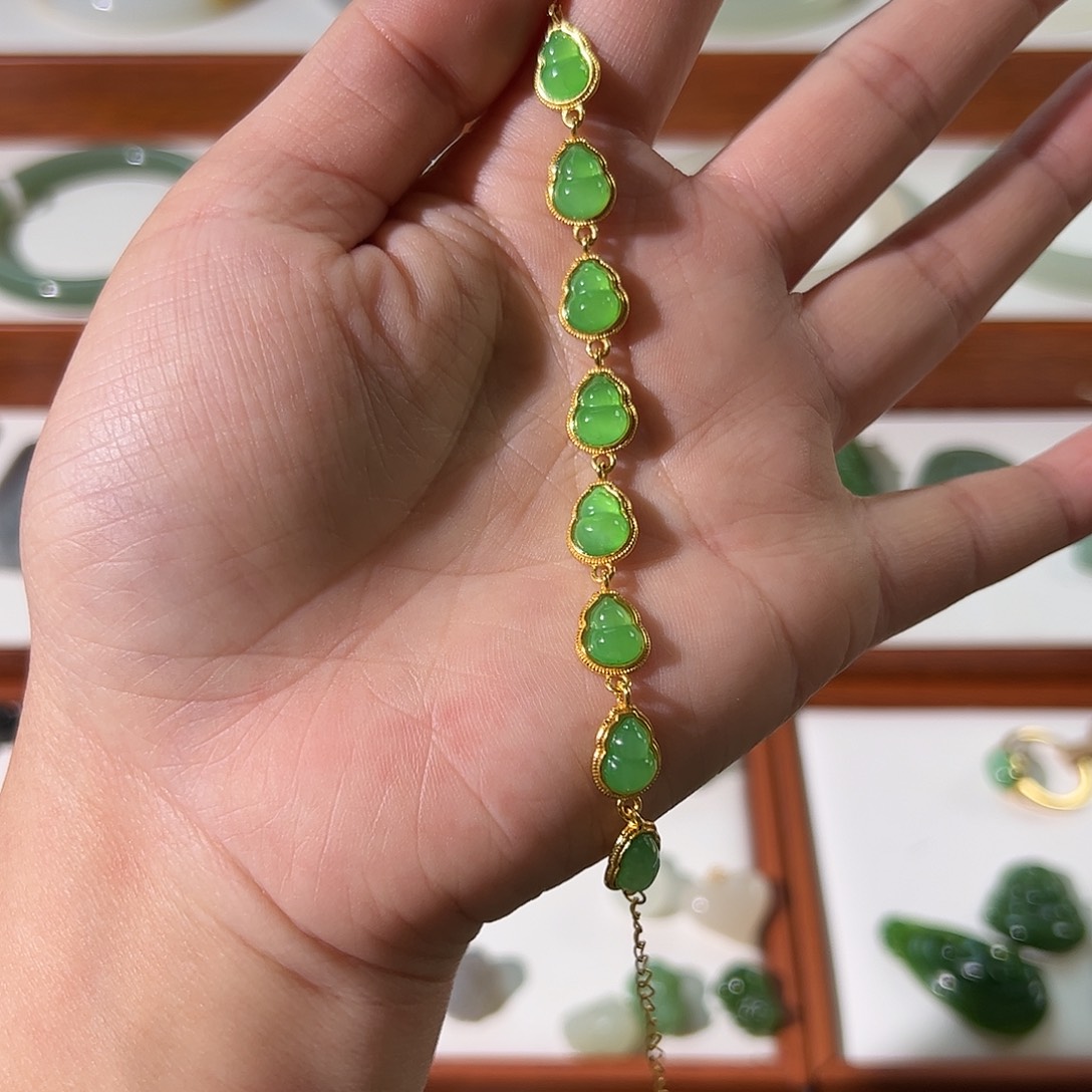 归***零和田玉银S925镶嵌手链