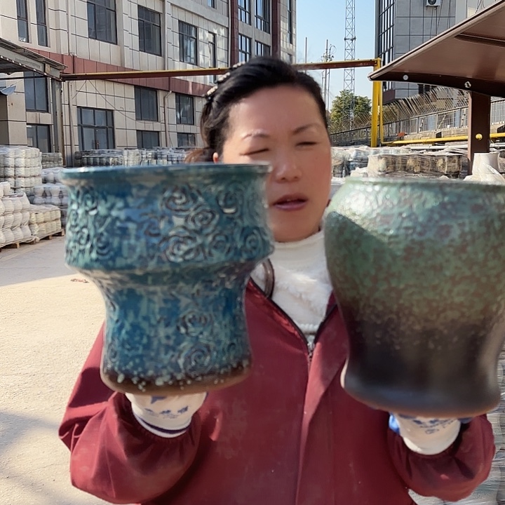 正品高23口17花盆