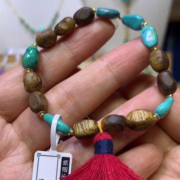 绿松石18K金镶嵌单圈