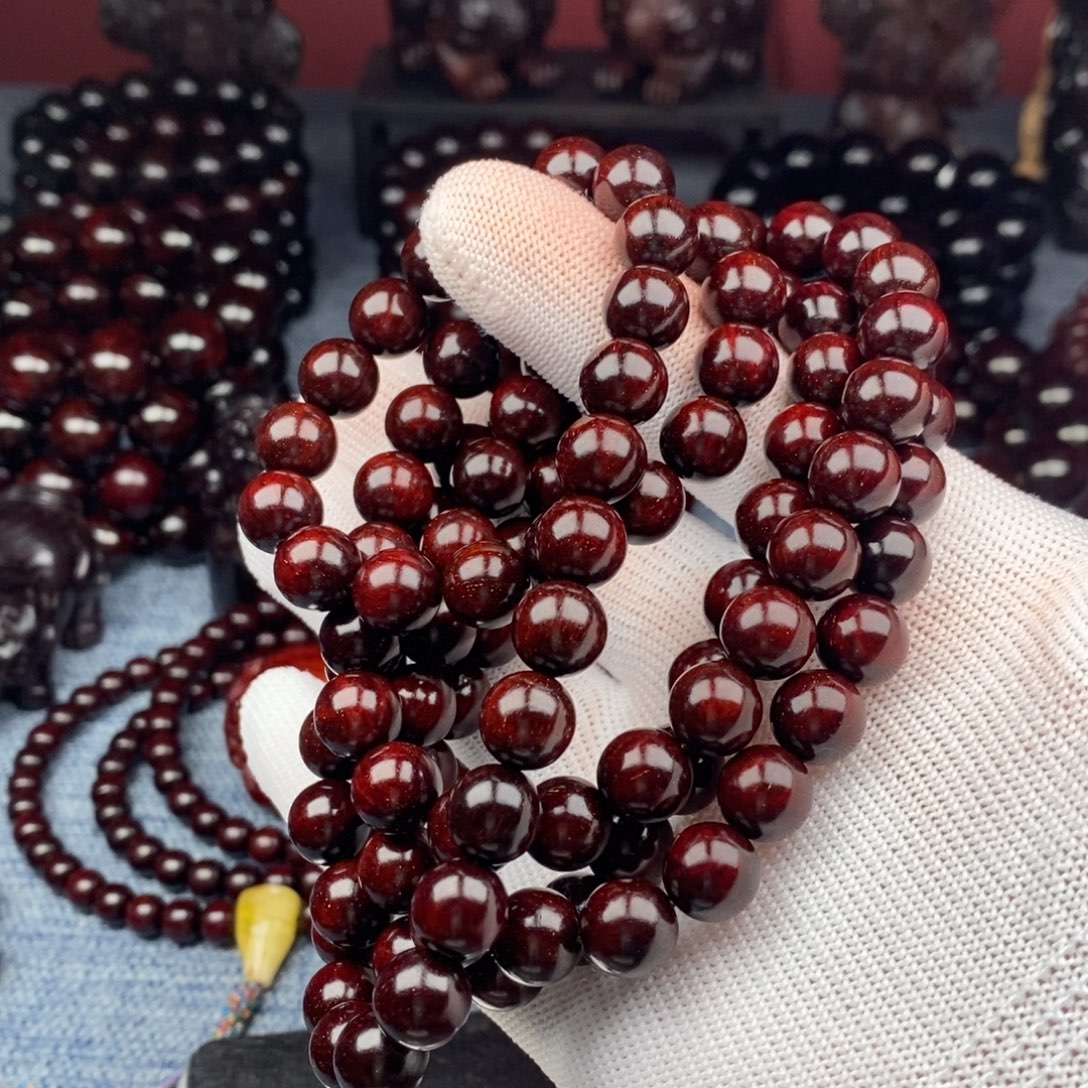 小***饰小叶紫檀手串/手链1.0满星