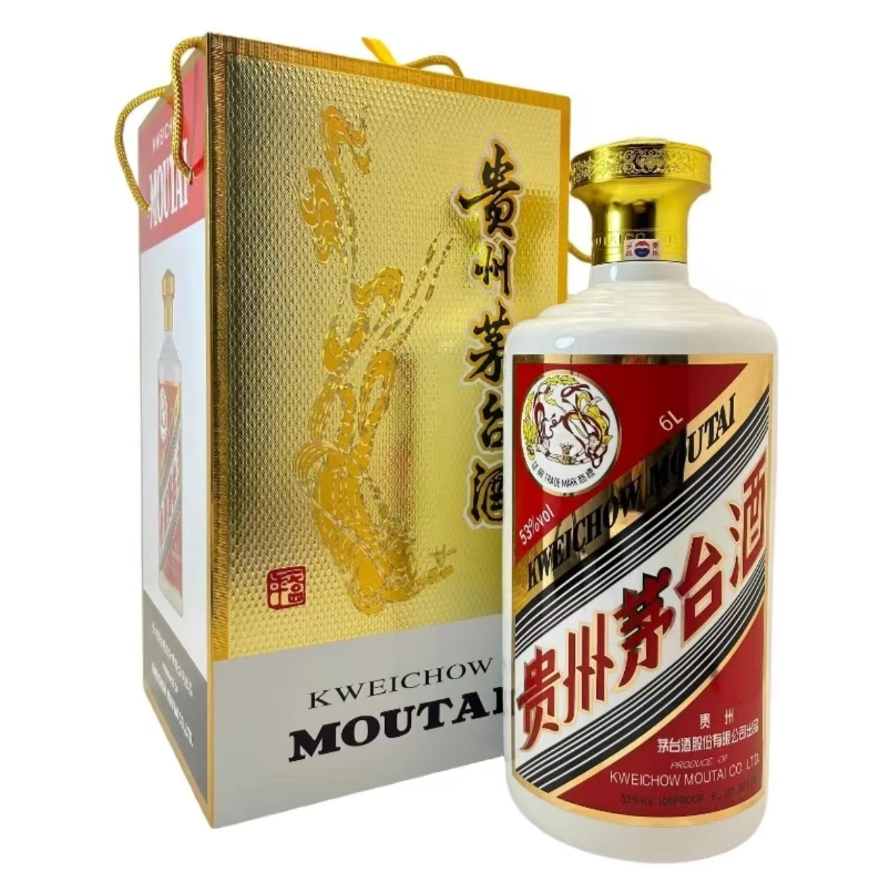 KWEICHOW MOUTAI/贵州茅台53度6L 飞天酱香型白酒53度