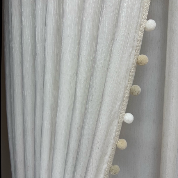 美家 新款窗纱（虞美人扶风纱）高端法式纱帘隔热防晒透光不透人