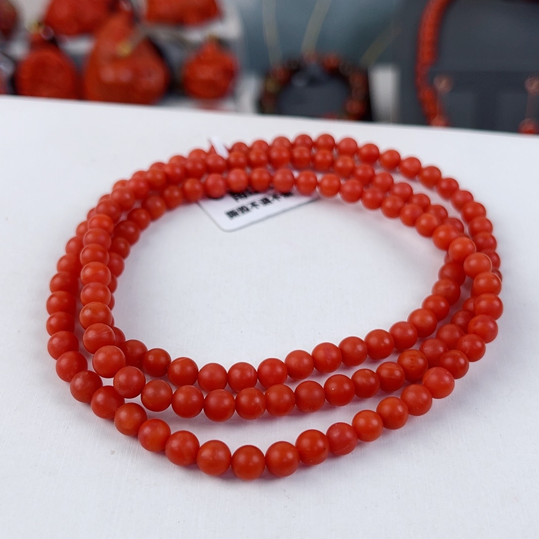 手串未镶嵌南红玛瑙保山哑光多圈5mm