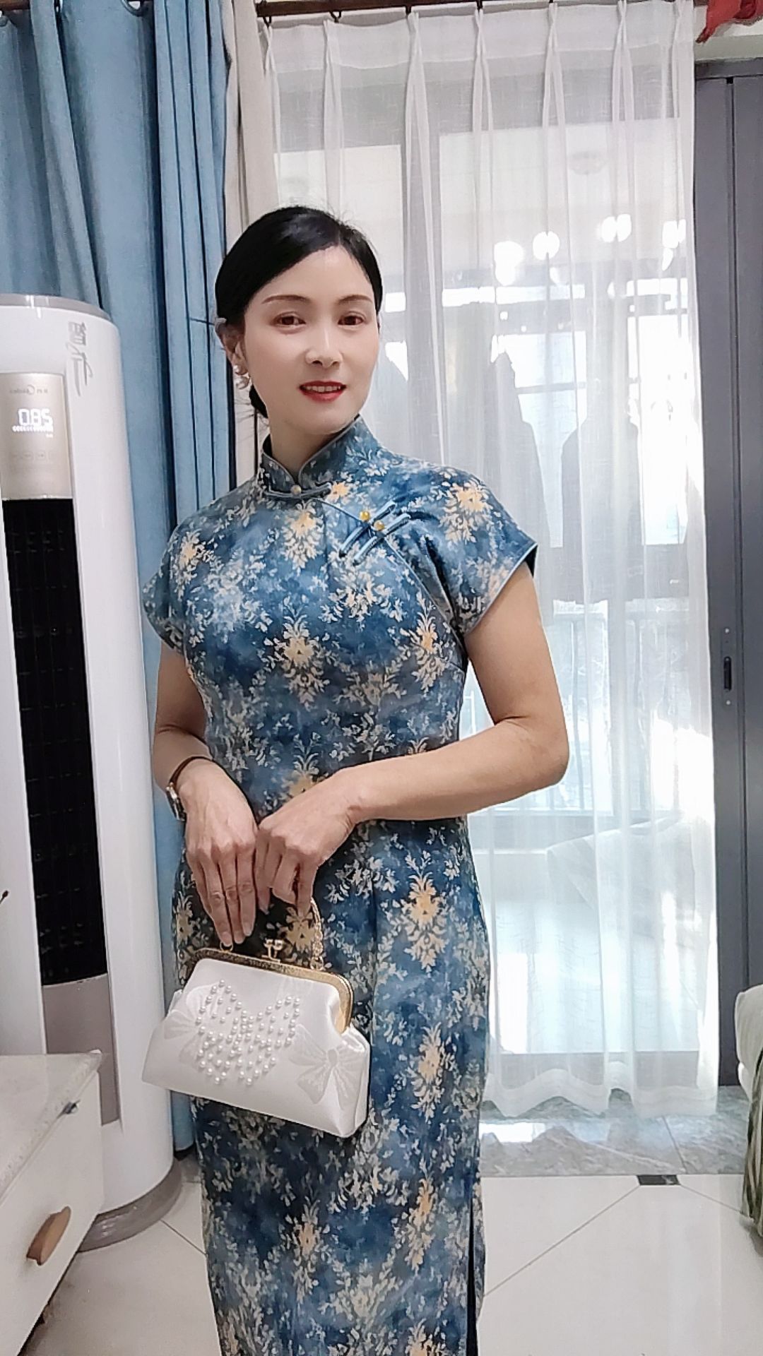 提花旗袍日常包臀裙时尚风复古中长款旗袍裙优雅气质网红