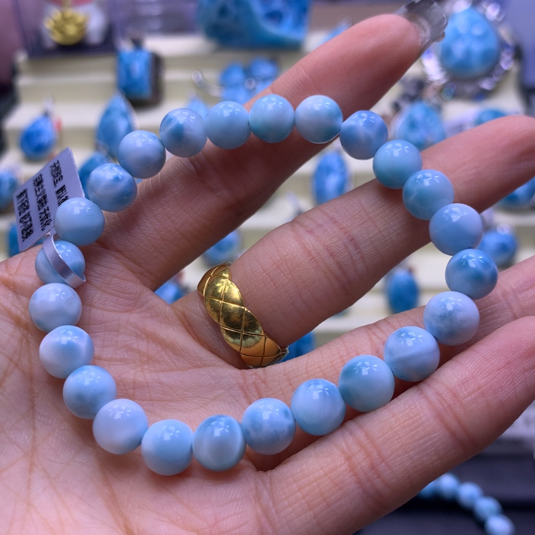 未镶嵌针钠钙石（海纹石）珠宝奇石性价8m