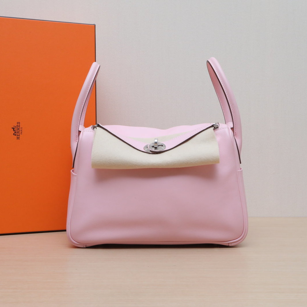 99新 Hermes/爱马仕 【念念】Lindy 26 3Q新樱花粉 Swift皮 X刻