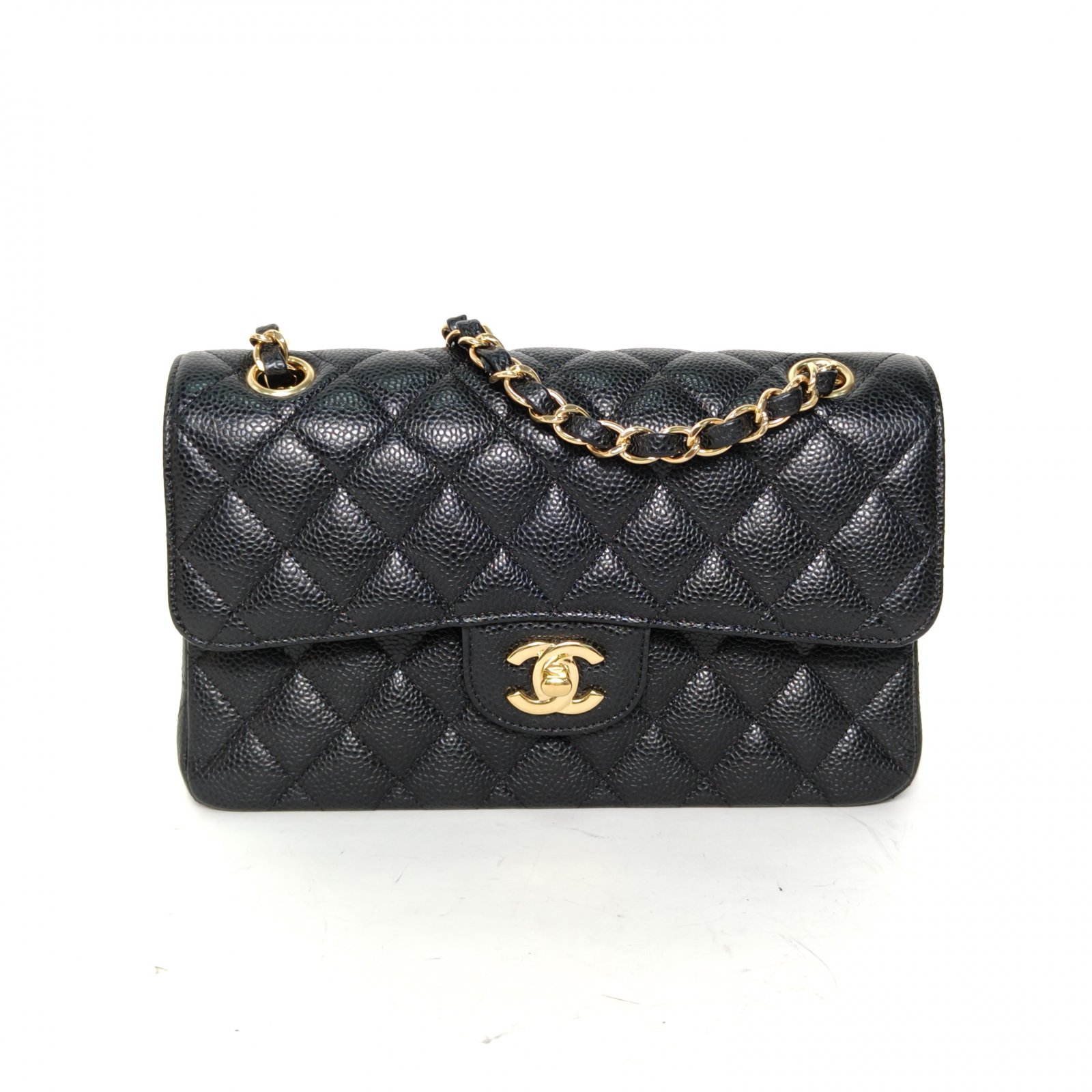 99新 Chanel/香奈儿 【娇】CF 口盖包 23皮革C 26开 金扣 826357