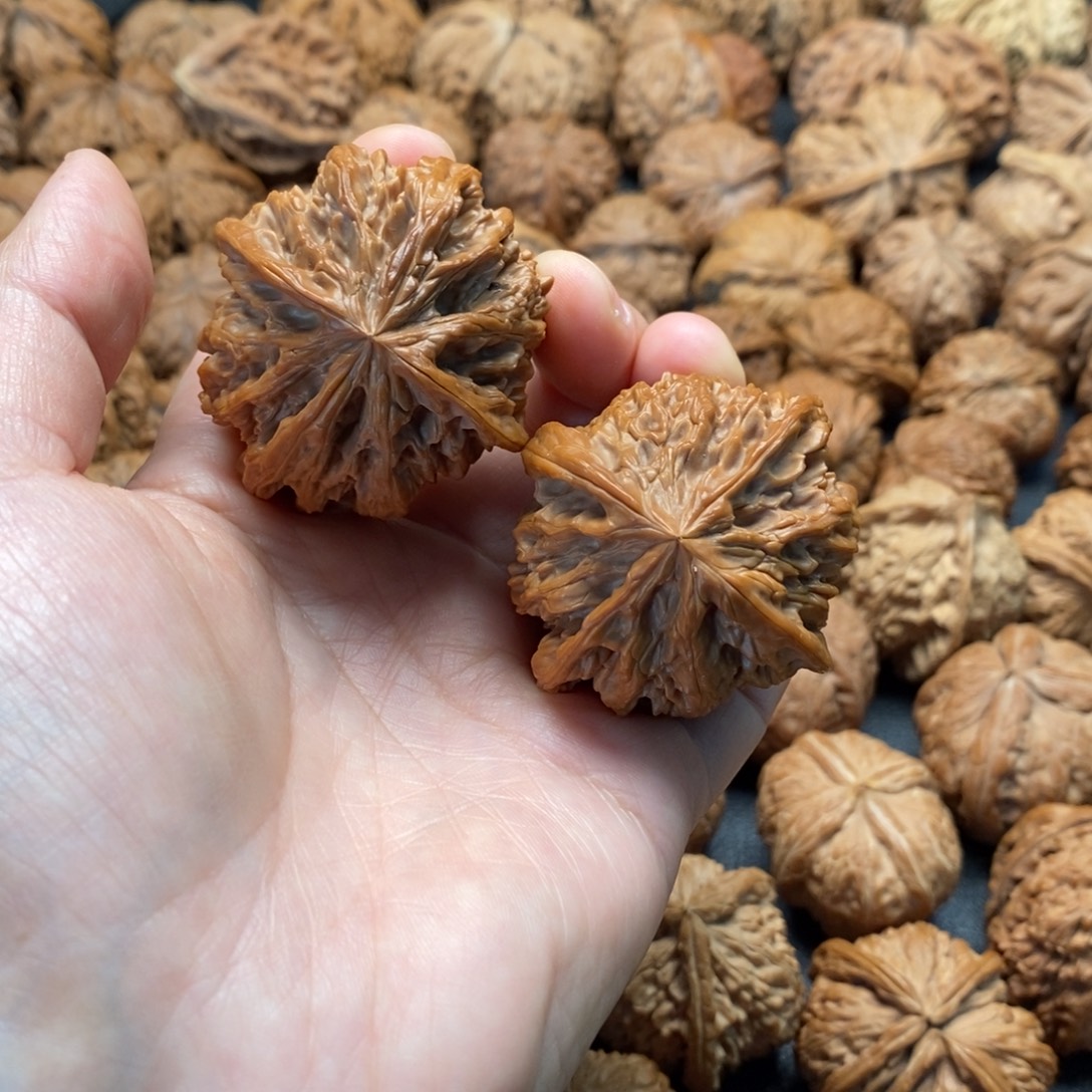 J***…文玩核桃把件45野牛四棱