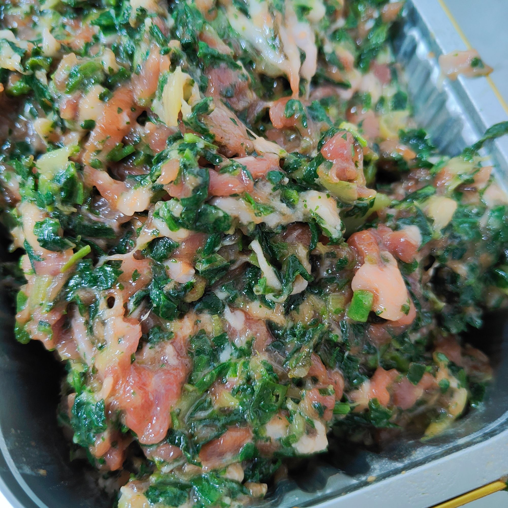 上海手拌鲜肉青菜荠菜馄饨馅馄饨皮 