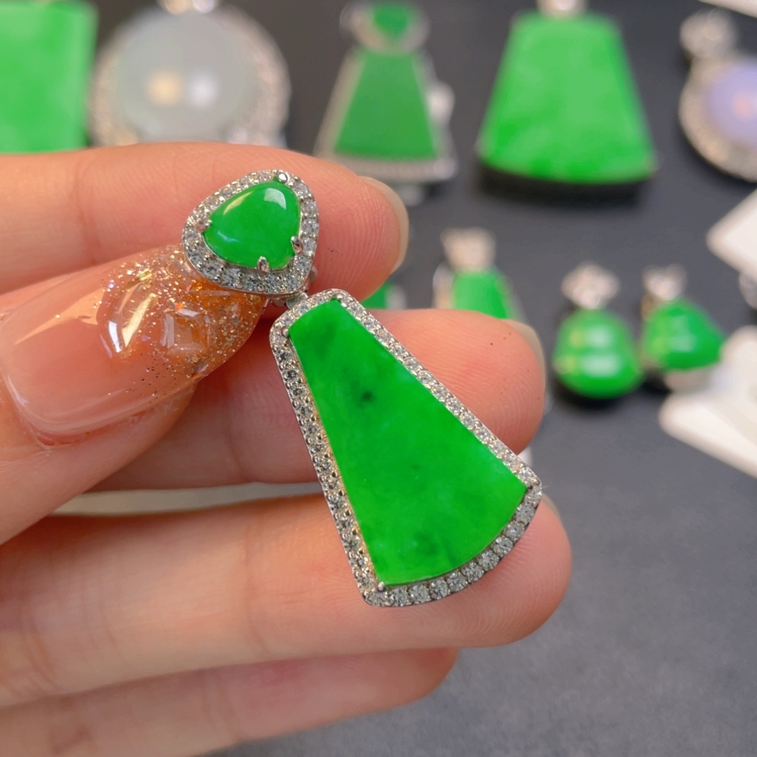 翡翠银S925镶嵌颈饰