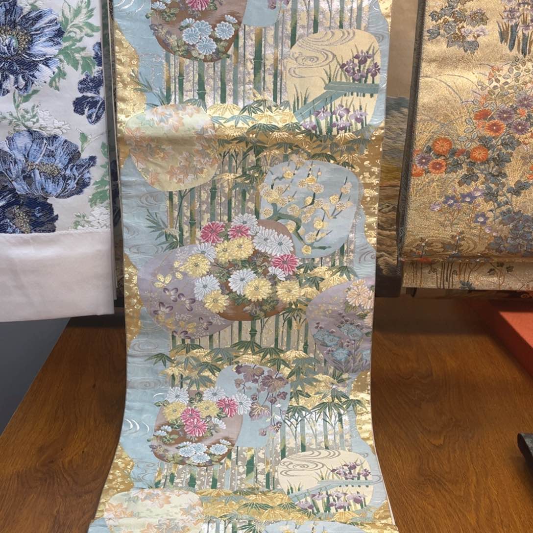 织绣金织四君子织金