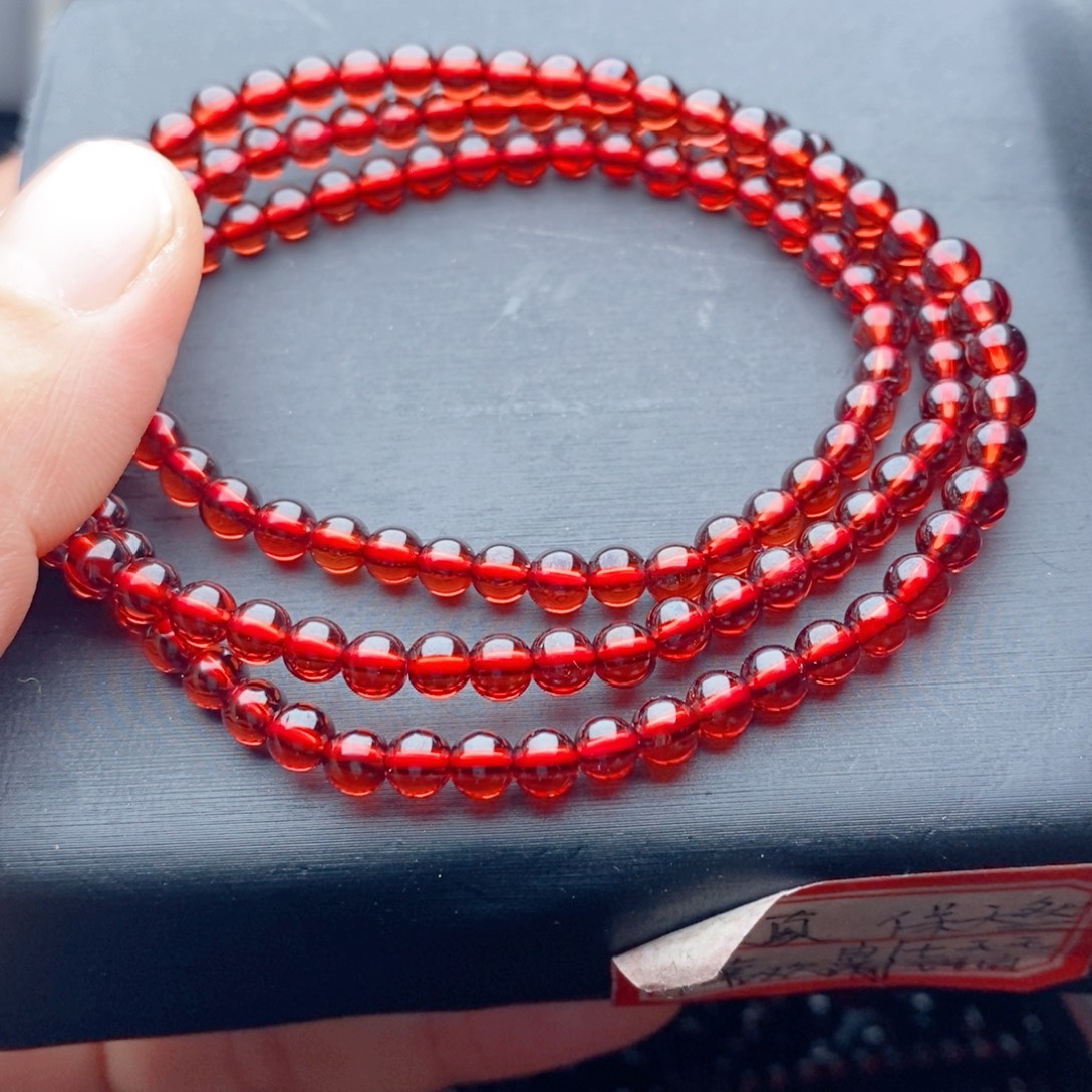 石榴石未镶嵌手链玫瑰金