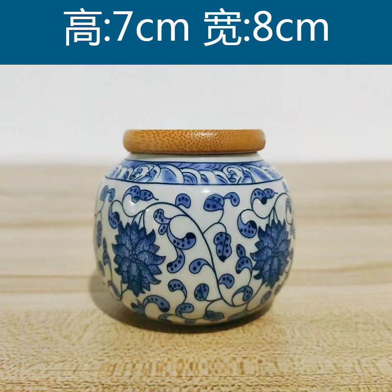粗陶书法茶叶罐陶瓷迷你小号密封罐普洱红绿茶存茶空包装盒子便携