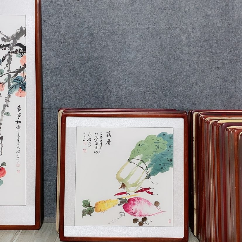 【闪购商品】国画书画作品带框65×65厘米